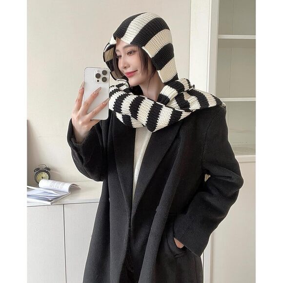 Knitted Shawl Wraps Women Chunky Shawls And Wraps Pashmina Balaclava Hat 2389